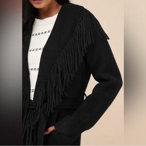 NVLT Anthropologie Fringe Coat - Small